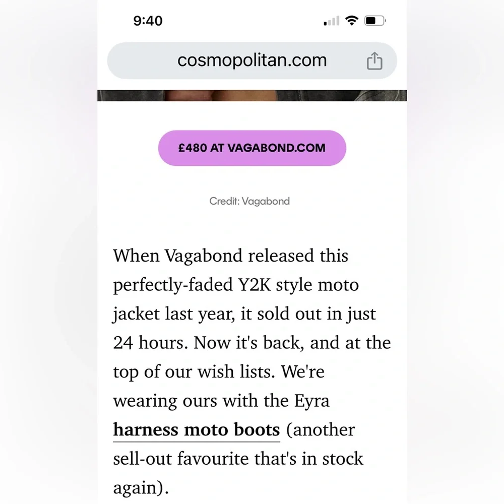 Vagabond The Moto jacket sz s NWOT worn in photos only - Picture 3 of 16